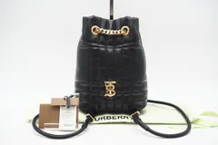 ★3日以内返品可★ 美品 BURBERRY バーバリー レザー キルティング ミニ ローラ 80538151 リュック・デイパック ブラック レザー レディース