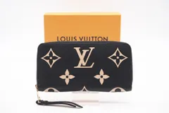 ★3日以内返品可★ 美品 LOUIS VUITTON ルイ・ヴィトン アンプラント ジッピー ウォレット M80481 長財布 バイカラー ブラック ベージュ カーフレザー レディース