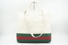 ★3日以内返品可★  GUCCI グッチ キャンバス シェリーライン 2WAYトートバッグ 782741 2wayトートバッグ クリーム グリーン レッド キャンバス レディース