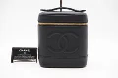 ★3日以内返品可★ 美品 CHANEL シャネル ココマーク キャビアスキン バニティバッグ A01998 ハンドバッグ ブラック グレインカーフレザー レディース
