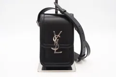 ★3日以内返品可★ 美品 YVES SAINT LAURENT イヴ・サンローラン レザー ソルフェリーノ ミニ ショルダーバッグ 753963 ショルダーバッグ ブラック カーフレザー レディース