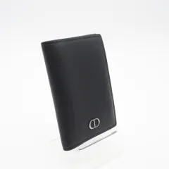 ★3日以内返品可★  Dior ディオール CD Icon グレインドカーフスキン 2つ折りカードホルダー 2ESCH138CDI_H00N カードケース ブラック レザー メンズ
