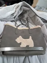 アガタ犬 トートバッグ ショルダーバッグ グレー