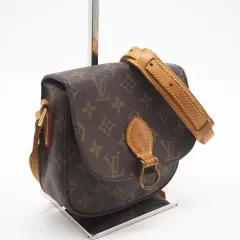 ★3日以内返品可★  LOUIS VUITTON ルイ・ヴィトン モノグラム ミニサンクルー M51244 ショルダーバッグ ブラウン コーティングキャンバス レザー レディース