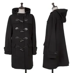 グリーンレーベルリラクシングGreen Label Relaxing メルトンウールフーデッドダッフルコート 黒40