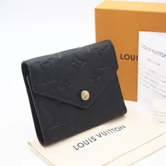 ★3日以内返品可★ 未使用 LOUIS VUITTON ルイ・ヴィトン モノグラム アンプラント ポルトフォイユ ヴィクトリーヌ ノワール M64060 三つ折り財布 ブラック カーフレザー レディース