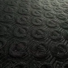 j9-k▼160×50cm▼ジャガード生地▼フラワー　立体織り　ブラック　黒　ボタニカル　クラシカル　エレガント　ゴブラン　高級感　シック　モダン　上品　花柄　総柄　ハンドメイド　手芸用品