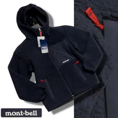 新品正規 mont-bell モンベル 海外限定 ボンディング Ebony 厚手ボアフリース/フーディー 100(L) ネイビー(NAVY) WUJF931