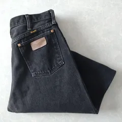 ■古着 Wrangler USA製 ブラックジーンズ デニムパンツ 黒 実寸W32L30【L5708】