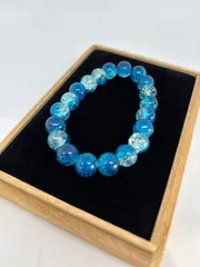 新入荷⭐️天然石ブルークォーツ　ビーズブレスレット