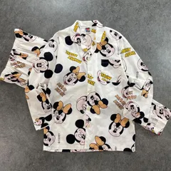 90s Vintage Disney Mickey UNLIMITED ディズニー ミッキー パジャマ ルームウェア セットアップ 上下 ミッキーマウス ミニーマウス 総柄 ヴィンテージ ビンテージ