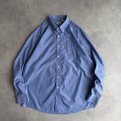 00s/L.L.Bean/エルエルビーン/長袖シャツ/ピンポイントオックスフォード/ブロード生地/BD/ボタンダウン/ギンガムチェック/ウィンドウペン/小格子柄/ブルー/jmaple