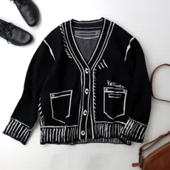 Narcissus ナルシス ロゴオーバーサイズ ニットカーディガン (125K＋0410)26F☆