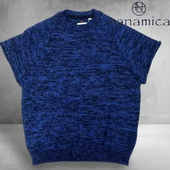 nanamica ナナミカ 日本製 Paper Knit Vest ペーパーニット ベスト 半袖 ニットソー ニット セーター SUJS345 定価2.4万 ネイビー ▲039▼31201k03のサムネイル