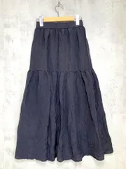 美品 Discoat ディスコート サテン ワッシャー ティアード フレア スカート sizeF/黒 ■■レディース