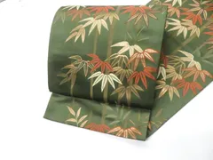 【京松】京袋帯 六通 金糸 笹 芯無し仕立 kyo8b02-144