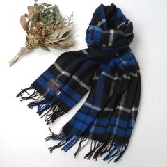 TWEEDMILL ツイードミル 大判 ストール フリンジ チェック ウール 毛 100％ (45Y＋8641)26F