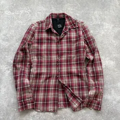 【wjk】ダブルジェイケイ オンブレチェック ホックシャツ フリンジ加工 長袖シャツ フックシャツ オープンカラー シャドーチェック WJK 日本製 (Mサイズ)のサムネイル