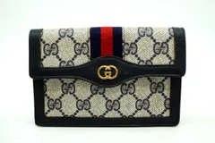 グッチ パフューム ヴィンテージ シェリー コインケース 小銭入れ 財布 カードケース 小物入れ GGプラス PVCレザー ネイビー GUCCI 5386k