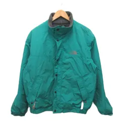 ザノースフェイス THE NORTH FACE 90s ナイロンジャケット ブルゾン 裏地フリース 緑 グリーン 約M ■IBO91