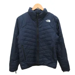 ザノースフェイス THE NORTH FACE 美品 サンダージャケット 中綿ジャケット アウター ロゴ ネイビー 150 ■IBO91