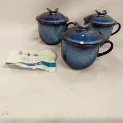 中古品 美濃焼 織部 カップ型茶碗蒸し コーヒカップ 茶碗蒸し T966