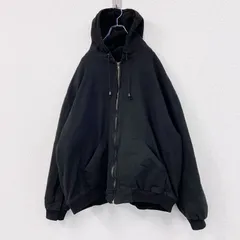 古着 used　90s～　WFS　フルジップダックパーカー　ヴィンテージ　黒　ブラック　XXXLサイズ【値引き交渉OK！】