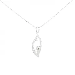 K18WG ダイヤモンド ネックレス 0.2CT