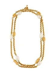 シャネル CHANEL ネックレス ペンダント フェイクパール ロングチェーン ゴールド色 /YO24 ■OH ■SH レディース