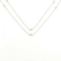 K18WG ダイヤモンド ネックレス 0.50ct 4.66g バゲットダイヤ - メルカリ
