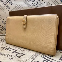 シャネル 長財布 ココボタン Wホック 2つ折り ベージュ カード 札入れ GC2