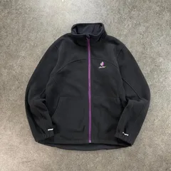 deuter Fleece Jacket POLARTEC ドイター フリースジャケット ポーラテック ジップアップ ハイネック ロゴ刺繍 ブラック×パープル 登山 ハイキング メンズ  L