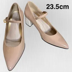 【フィットフィット】パンプス　ポインテッドヒールニーカーストラップ　23.5cm ピンク　外反母趾　チャンキーヒール　メリージェーン