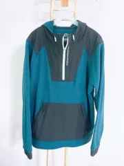 (メンズ110サイズ)アンダーアーマーハーフジップアノラックフリースフーディーTシャツ