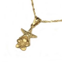 14K ゴールド イニシャル Y ペンダントトップ ハワイアンジュエリー 