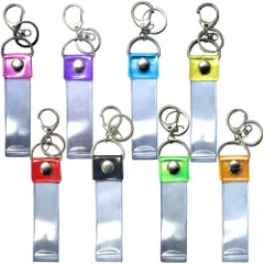 [JUSTVEL] 銀テープホルダー キーホルダー 収納 ケース 【あの感動をお守りに】 銀テ 保管 ストラップ 推し活 グッズ ライブ コンサート 4本 8本 (ミックス3 8本) [ミックス3 8本]