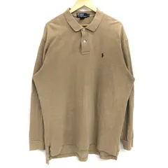 【ジャンク品】POLO RALPH LAUREN ポロ・ラルフローレン 長袖ポロシャツ ワンポイント トップス 古着 ヴィンテージ系 【146-260309-rs-03-fur】