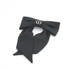 クリスチャンディオール CHRISTIAN DIOR Dior Twist ヘアアクセサリー ブラック リボン ロゴ ヘアクリップ バレッタ