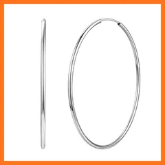 【新品】 [Silvora] シルバー925 リングピアス レディース 大きめ 直径20MM フープピアス シンプル アクセサリー