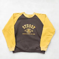 90s Stussy ワールドツアー ラグラン スウェット ブラウン