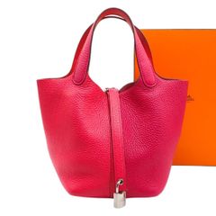 HERMES 美品 エルメス ピコタンロック MM ルージュカザック □Q刻印