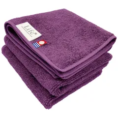 今治タオル タオルハンカチ 3枚セット メンズカラー パープル 約25×25cm 綿100% 吸水 吸水 速乾 軽量 新品 未使用 まとめ買い
