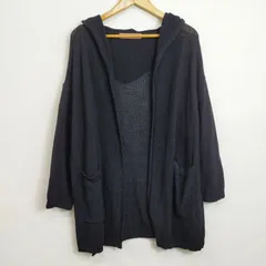 CABANABASH カバナバシュ Ron Herman フード付 カーディガン 長袖 ポケット コットン メッシュ 日本製 ブラック XS C219