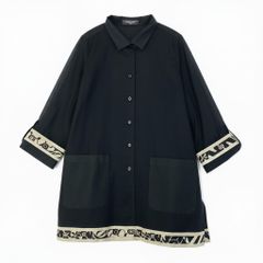 Ca15 【archive】CHANEL ヴィンテージ シャネル 1996年 96P ロゴプリント シルクブラウス 半袖ブラウス サイズ36 ブルー系 レディース トップスta1 Ca15 【archive】CHANEL ヴィンテージ シャネル 1996年 96P ロゴ