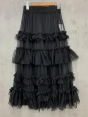 新品 axes femme アクシーズファム PP291X07 フリルチュールティアード スカート sizeF/黒 ■■ レディース