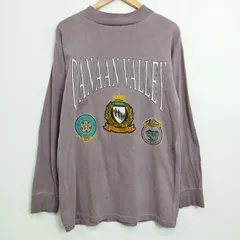 90s CANAAN VALLEY ロンT 長袖 Tシャツ USA製 CYRK ダスティパープル フェード VINTAGE 古着 シングルステッチ メンズ サイズ M C249