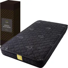 GOKUMIN マットレス ポケットコイル 厚さ20cm 高反発 180N 高耐久 32D 体圧分散 【寝る整体マットレス】 硬め ベッド ごくみん (シングル/ブラック) psmss☆彡 033f275e