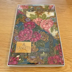 新品【値下げok】LANCETTI（ランチェッティ）綿100%素材の大判ハンカチ レディースハンカチ 2枚セット