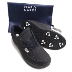 新品定価28600円 PEARLY GATES パーリーゲイツ エコレザー ソフトスパイク ゴルフシューズ26.5㎝濃紺(120) 収納袋付
