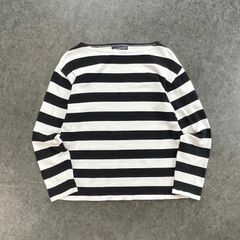 セントジェームス ウェッソン ボーダー クリームベージュ×ホワイト T5